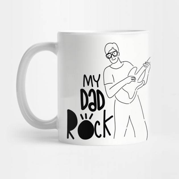 my dad rock  fathers day quotes design. Father's Day  banner and giftcard by 9georgeDoodle